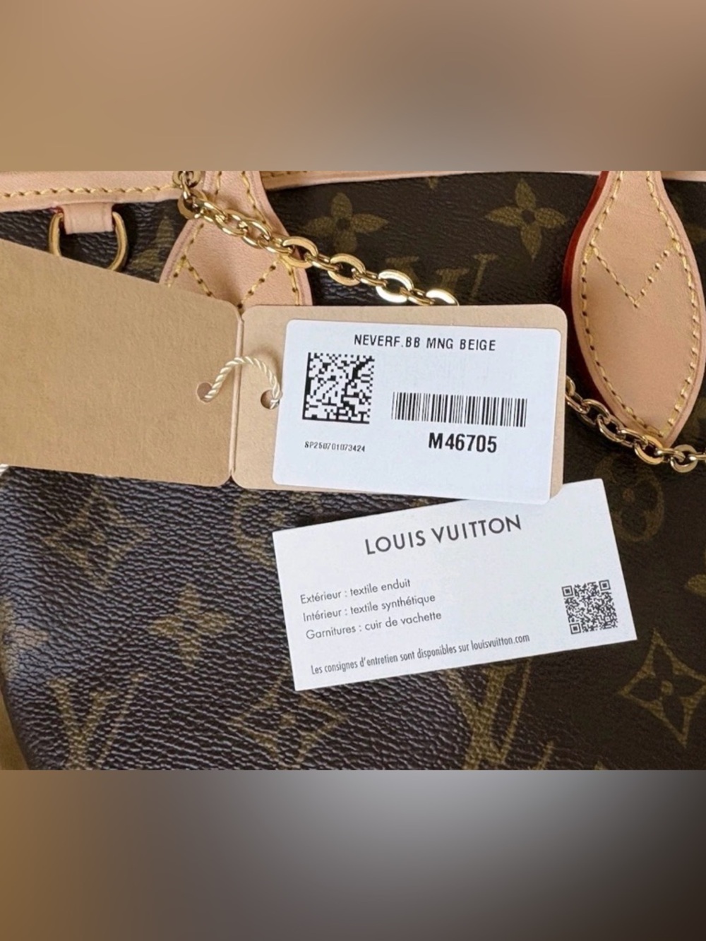 100% Authentic Brand New Louis Vuitton Neverfull BB Monogram Tote Bag - Picture 8 of 12